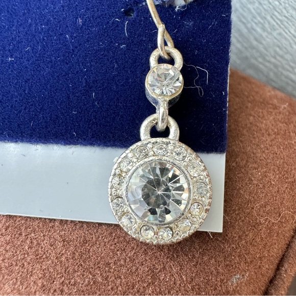 Sparking Cubic Zirconia Dangling Silver Earrings - Picture 2 of 5